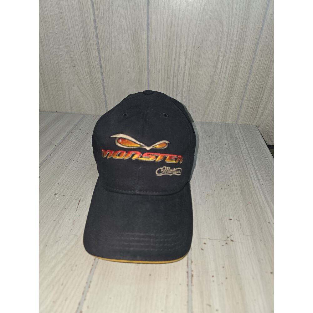 Vintage Monster Mathews Solocam Embroidered Black Hat USA Made Adjustable